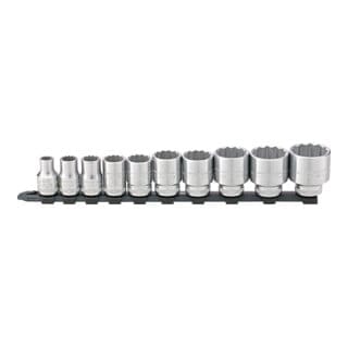 Stahlwille 1/2 Satz Steckschlüsselsatz mit Clip-Leiste 10-32 mm 10-teilig