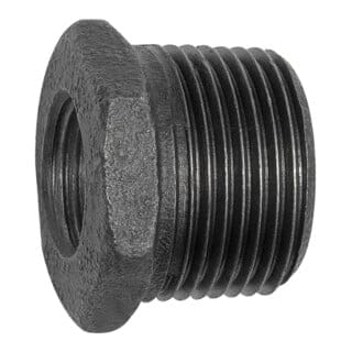 Riegler Reduzierstück 241, R 1/2 a., Rp 3/8 i. Temperguss schwarz