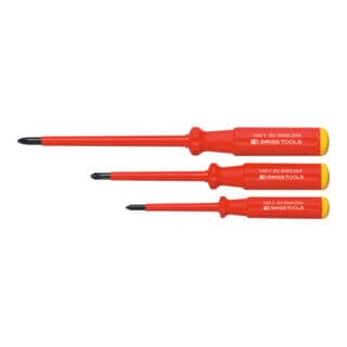 PB Swiss Tools Schraubendreher-Satz, für Phillips, SwissGrip, vollisoliert, 3-teilig