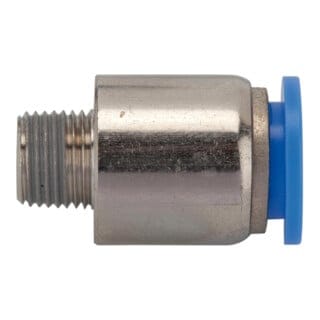 Riegler Gerade Steckverschraubung »Blaue Serie «, rund, R 1/4 außen Ã˜ 6 mm