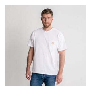 STIER Heavy Tee Pocket organic cotton M White