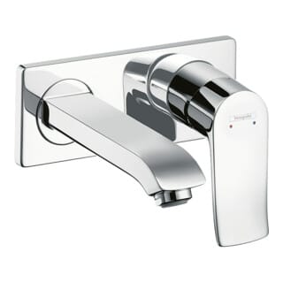 hansgrohe Fertigset Metris EcoSmart plus UP-Waschtisch-Einhebelmischer, m Ausl. 165mm, 3,5 l/m., chr