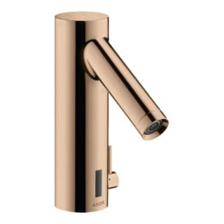 hansgrohe Elektronischer Waschtischmischer Axor Starck m Temp.-Reg., Batteriebetr., pol. r gol