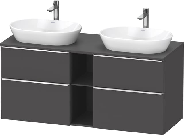 Duravit Waschtischunterschrank D-Neo 140x55cm, 2 SBK, 2 A, B bs, chr/Grap ma