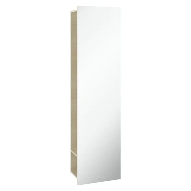 V&B Spiegelregal Subway 3.0 45x170x30cm, mit Regal rechts, white oak