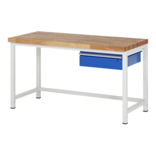 Rau Werkbank höhenverstellbar 8001A1, B1500xT700xH840-1040mm, 1x Schublade-TA