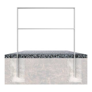 Schake Flachstahlbügel 80x12mm, Breite: 450mm Gesamthöhe:1200 mm + Querholm, beschichtet