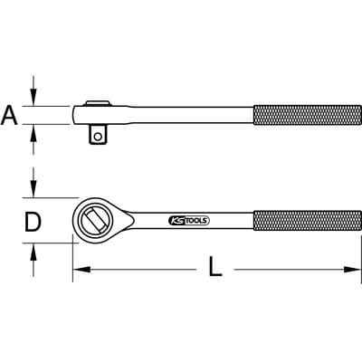 KS Tools BERYLLIUMplus Umschaltknarre 3/4" 300 mm