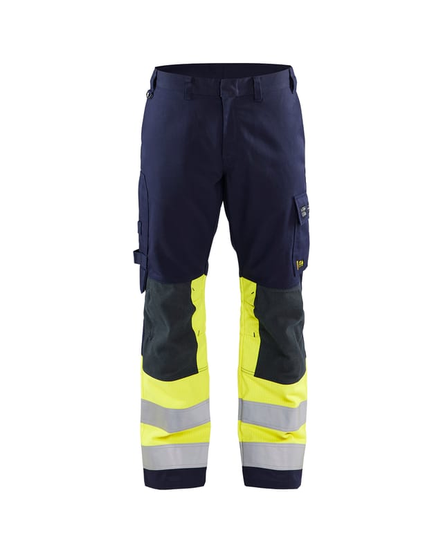 Blakläder Multinorm-bundhose, Marineblau / Gelb, Konfektionsgröße 48