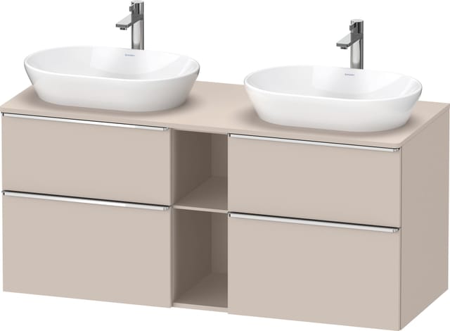 Duravit Waschtischunterschrank D-Neo 140x55cm, 2 SBK, 2 A, B bs, chr/Taup ma