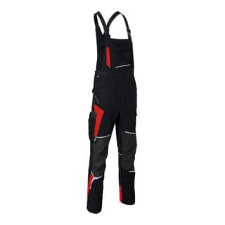 Kübler Latzhose BODYFORCE PSA 2 schwarz/mittelrot Form 3125 Größe 64