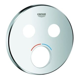 Grohe Rosette 46992 rund für Mischer mit 2 Absperrventilen chrom