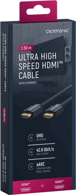 Clicktronic Ultra HighSpeed HDMI Kabel 1,5m,TypA,f.4K/8K 40989