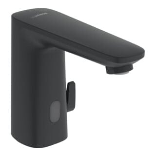 Hansa Infrarot-Waschtischarmatur HANSAELECTRA SAFETY matt-sw, Batteriebetr., Ausladung 117mm