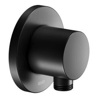 Keuco Schlauchanschluss IXMO schwarz matt, Rosette rund