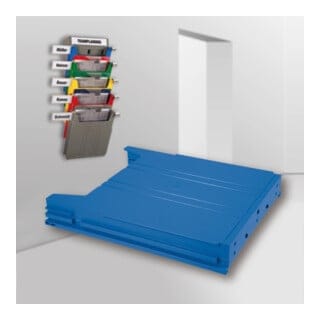 Eichner Wandsortierer "BIG" Ablagefach, blau, für A4 hoch Belege
