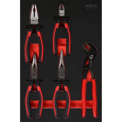 KS Tools Zangen-Satz in Schaumstoffeinlage, 5-tlg
