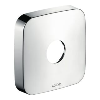 hansgrohe Verlängerungsrosette Axor 1-Loch, softsquare, Edelstahl-Optik
