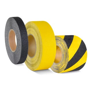 Moravia Antirutsch-Belag gelb/schwarz formbar selbstklebend Rolle 25 mm x 18,3 m