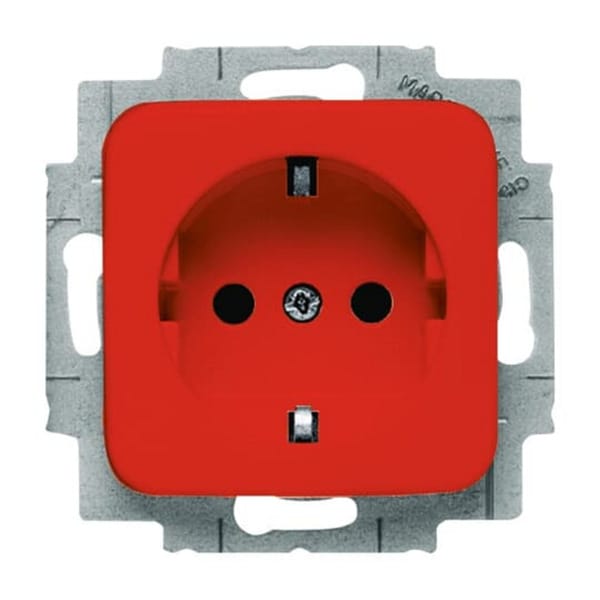 Busch-Jaeger SCHUKO Steckdosen-Einsatz rot RAL3020 20 EUCKS-217-101