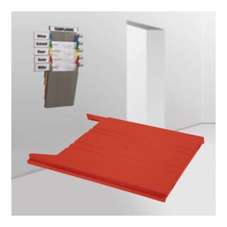 Eichner Wandsortierer "FLAT" Ablagefach, rot, für A4 hoch Belege
