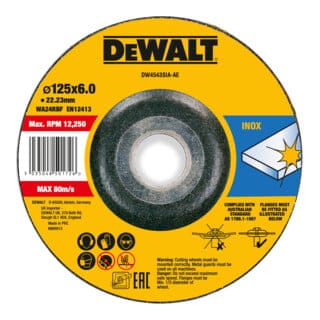 DEWALT High Performance Schruppscheibe 125x6x22,23mm Inox Typ 42 (gekröpft) DW4543SIA-AE