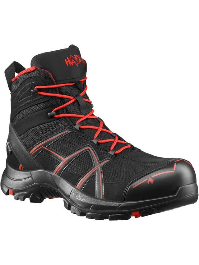 HAIX Stiefel BLACK EAGLE 40.1, MID, S3, schwarz-rot, Gr. 10 (45)