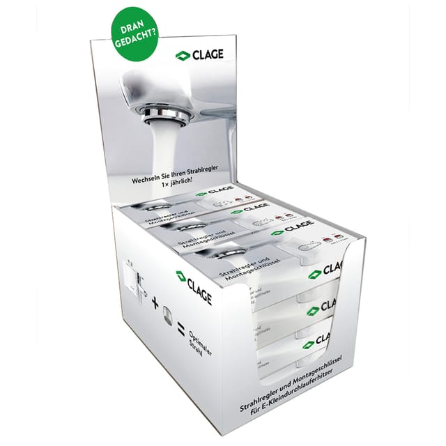 Clage Strahlregler-Tray mit 12 Strahlreglersets