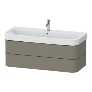 Duravit Waschtischunterschrank Happy D.2 Plus 117,5x49cm, steingrau s-matt, 2 Schubk.