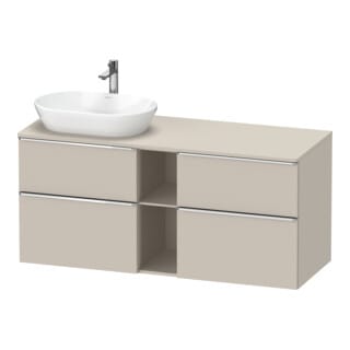 Duravit Waschtischunterschrank D-Neo 140x55cm, 2 SBK, 2 A, B li, chr/Taup ma