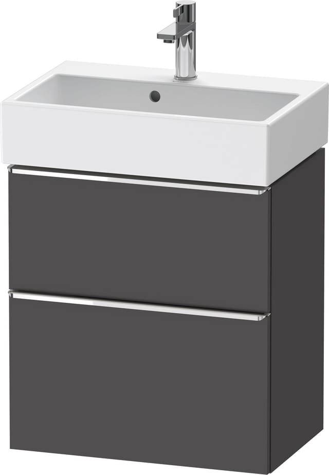 Duravit Waschtischunterschrank D-Neo Compact 58,4x37,2xcm, 1 Kast, 1 A, chr/Grap ma
