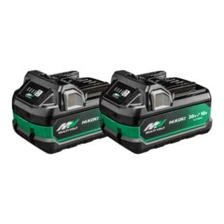 HiKOKI 2 Akkus 36V 2,5 Ah / 18V 5,0 Ah MULTI VOLT BSL36A18X