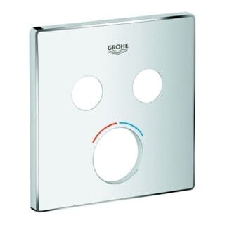 Grohe Rosette 46995 eckig für Mischer mit 2 Absperrventilen chrom