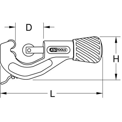 KS Tools EDELSTAHL Teleskop-Rohrabschneider, 3-38mm
