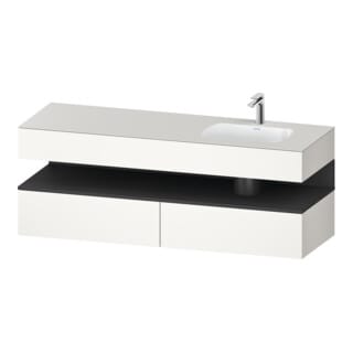Duravit Einbauwaschtisch-Möbel-Set Qatego 160x50x60cm, Kon-WTU, B r, gra m/we matt