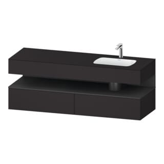 Duravit Einbauwaschtisch-Möbel-Set Qatego 160x50x60cm, Kon-WTU, B, B r, gra m/Gr m