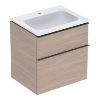 Geberit Möbel-Waschtischset iCon 60x63x48cm, we/KeraTe, Ei, Gr. lava matt