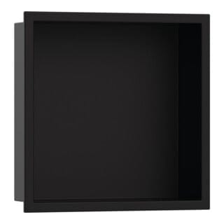 hansgrohe Wandnische XtraStoris Original 300x300x70mm, mattschwarz, mit Rahmen