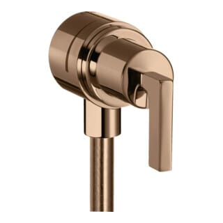 hansgrohe Absperrventil Axor Citterio Stop m Rückflussverh., Hebel, pol. red gold