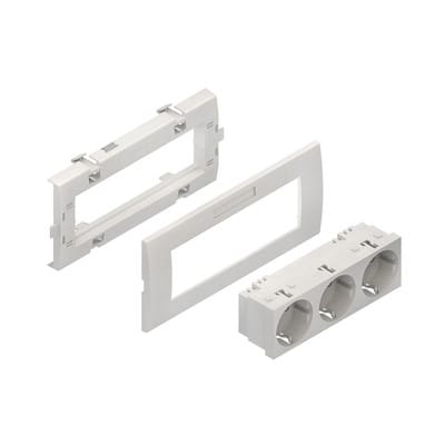 HKL Dreifachsteckdoseneinheit weiss KES-3.3.3