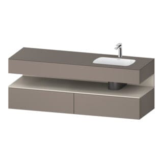 Duravit Einbauwaschtisch-Möbel-Set Qatego 160x50x60cm, Kon-WTU, B re, Tau m/bas ma