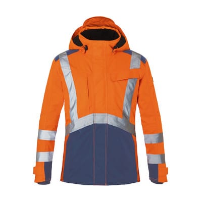 Kübler Hardshelljacke REFLECTIQ PSA 2 warnorange/dunkelblau Form 1327 Größe 3XL