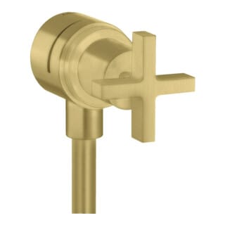 hansgrohe Absperrventil Axor Citterio Stop m Rückflussverh., Kreuz, brushed brass