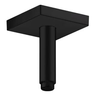 hansgrohe Deckenanschluss 100mm, mattschwarz, eckig