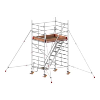Hymer Treppen-Fahrgerüst mit Ausleger 1,90x1,50m, Reichhöhe 4,4 m