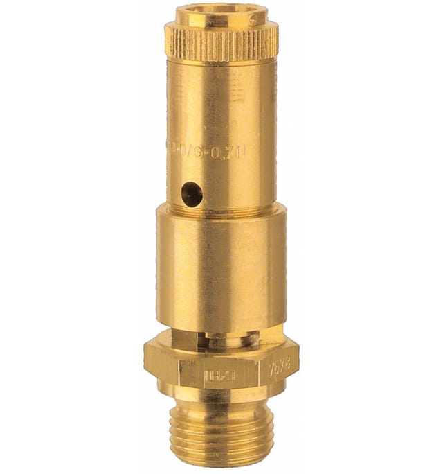 Riegler Sicherheitsventil DN 10, Messing, G 3/8, Ansprechdruck 14 bar