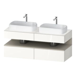 Duravit Waschtischunterschrank Qatego 140x55x60cm, T m/we g, Pl, Beck. beids.