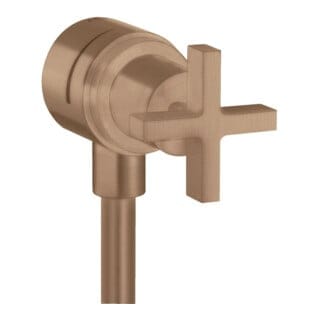 hansgrohe Absperrventil Axor Citterio Stop m Rückflussverh., Kreuz, brush. red gold