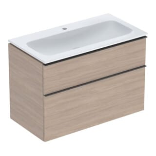 Geberit Möbel-Waschtischset iCon 90x63x48cm, we/KeraTe, Ei, Gr. lava matt