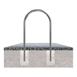 Schake Edelstahl, Rundbügel Ø48 mm Länge: 650mm, Höhe: 1200mm